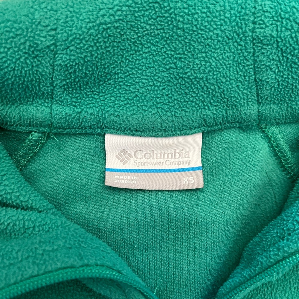 Columbia 1/4” Zip Pullover Green Jacket Size XS - Picture 2 of 9